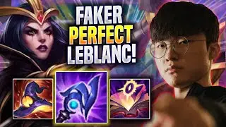 FAKER PERFECT GAME WITH LEBLANC! - T1 Faker Plays Leblanc MID vs Akali! | Preseason 2023