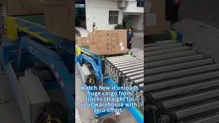 Unloading the Goods Directly to the Warehouse with Large Hydraulic Conveyor - Naili Conveyor
