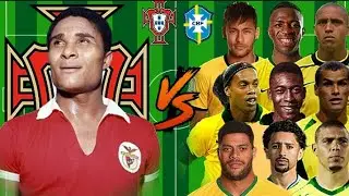 EUSEBIO VS BRAZIL LEGENDS 🔥💪#football #amdaily #video