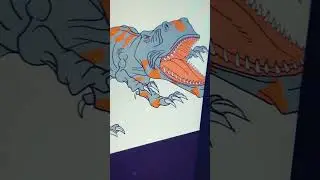 T-Rex vs Raptor battle #dinosaurs #jurassicpark #procreate #ipadart #raptor