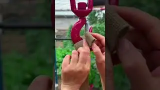 This kind of safety belt like rope is very strong when tied to the hook