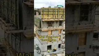 Wall formwork installation #construction
