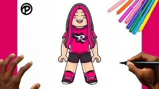 Como desenhar a Emilly Vick no Roblox Passo a passo