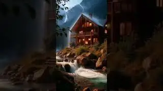 Heavy Rain with Lightning at Home 🌧️⚡ | Relaxing Thunderstorm Night Ambience #rain #shorts #nature
