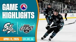 AHL HIGHLIGHTS | San Jose Barracuda vs. Ontario Reign | April 11, 2025