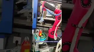 Robot with injection molding machine to pick up parts #borunte #machine #robot #injection