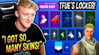 TFUE SHOWS OFF HIS LOCKER! *ALL FREE EMOTES, GLIDERS, ETC* + DEFAULT SKINS! (SEASON 6) Fortnite BR