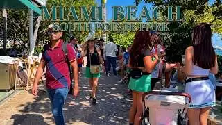 EXPLORING SOUTH POINTE PARK, BEST WALKING TOUR IN MIAMI BEACH 4K FL USA