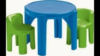 TODDLER PLASTIC TABLE AND CHAIRS