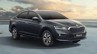Skoda Slavia TSI 1.0 AT Carbon Steel colour #carlover #skoda #automobile #slavia 