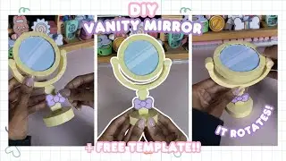 DIY Vanity Mirror Tutorial!🪞✨|+ Free Template| Fun DIY Crafts