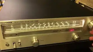 TELEFUNKEN TT 350 AM MW СВ reception 20:30 near Prague.