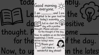 School 🏫 assembly anchoring script 💖
