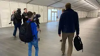 Rondleiding voor omwonenden bij de noodopvang COA Biddinghuizen