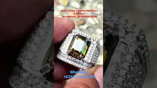 NATURAL MULTI COLOUR SAPPHIRE CORUNDUM 6.19 CARAT..NOTREATMENT #multicoloursapphire #mahdungems
