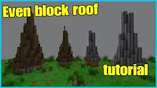 2x2 and 4x4 TOWER ROOF tutorial!  -Minecraft tutorial #5