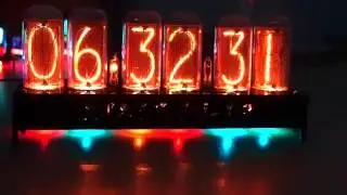 IN-18 Nixie clock in black plastic case