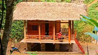 The Complete Dream Log Home: Building Wooden Shelves and Anti-Mold Paint | Trieu Thi Hay