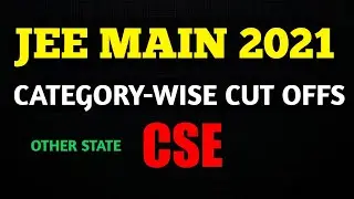 JEE MAIN 2021 | COMPUTER SCIENCE CUT OFF IN NITS | OTHER STATE | OPEN | BASED ON JoSAA 2020
