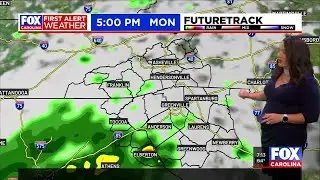 Cool air wedge holds with rounds of showers through mid week