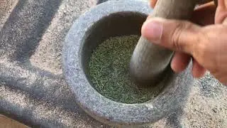Mortar and Pestle Ground Homestead Grown Rosemary Herb Powder