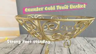 Gold fruit basket-China Manufacturer In Metal houseware Industries