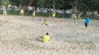 Basic condition training for youth Beach Handball team