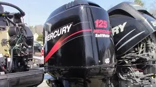 6M5207 Used 2000 Mercury 125XLPTO 125HP 2-Stroke Outboard Boat Motor 25