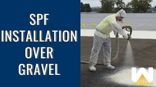 SPF Roof Installation Over Gravel Roof