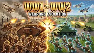 WW1 vs WW2 Weapons LEGO Epic Battle Comparison  Tanks, Planes & Guns Evolution