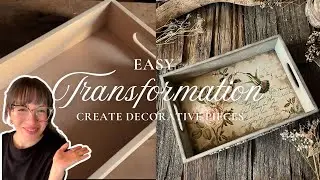 Shabby Chic Tray Transformation-Redesign Transfers & Decor Poly&reg;️ Add Character Easily