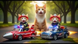 Mama Cat Trims Fur on the Farm and Makes Tiger Hat For Kittens At Home🐾🎩🐯