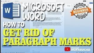 Microsoft Word How To Get Rid Of Paragraph Marks