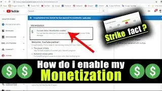 How do i enable my Monetization ? Lifetime Monetization Disable?😢  Copyright Strike Fact ?