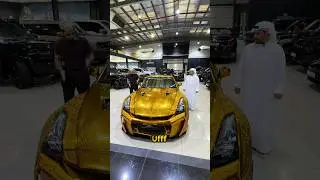 🔥 FULLY CUSTOM GOLD NISSAN GTR #shorts