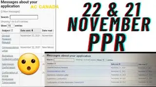 21 NOVEMBER LATEST PPR || CANADA STUDENT VISA PPR || AC CANADA ||#todayppr #ppr #candappr #latestppr