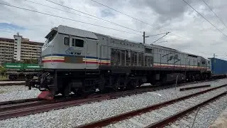KTMB Class 26111 Tanjung Piai  & Class 29118 Tualang locomotives with container wagons today.