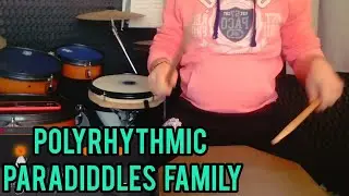 Polyrhytmic Paradiddles Family (3 over 4)  #drumlife #shorts #drumexercise #practicepad #rudiments
