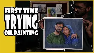 Trying Oil Paint For The First Time ..|Magic Brush|Malayalam video|