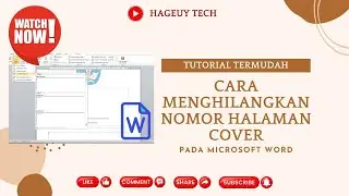 Cara menghilangkan nomor halaman pada cover pada microsoft word