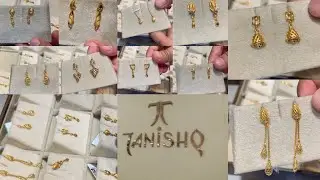 22karat lightweight gold drop earrings with price tanishq lightweight gold earrings designs