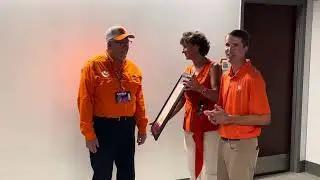 Longtime Clemson PA announcer Dale Gilbert surprised as Clemson honorary alumnus