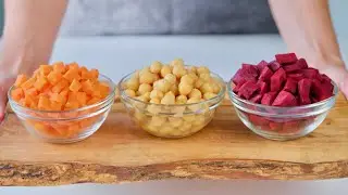 Quick & Easy Salad Recipe with Chickpea Beetroot & Carrots - Vegan & Delicious
