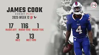 James Cook Week 12 Highlights | Every Run, Target, and Catch vs Texans