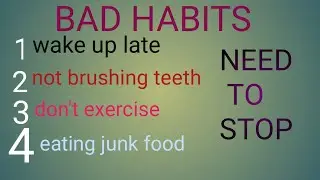 Learn 20 Bad Habits in English || Bad Habits Essay in English || Bad Habits in English ||