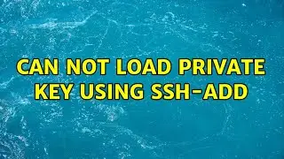 Can not load private key using ssh-add