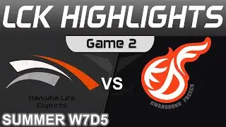 HLE vs KDF Highlights Game 2 LCK Summer Season 2022 W7D5 Hanwha Life Esports vs Kwangdong Freecs by
