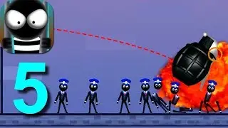 Stickman JailBreak Escape Walkthrough Part 5 Android Gameplay HD / New Stickman Action Game