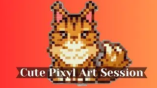 Cute Orange Cat Pixyl Art Desk Friend
