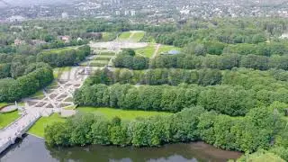 Oslo, Norway. Frogner Public Park with avenue of sculptures under the general name - Vigeland Sculp